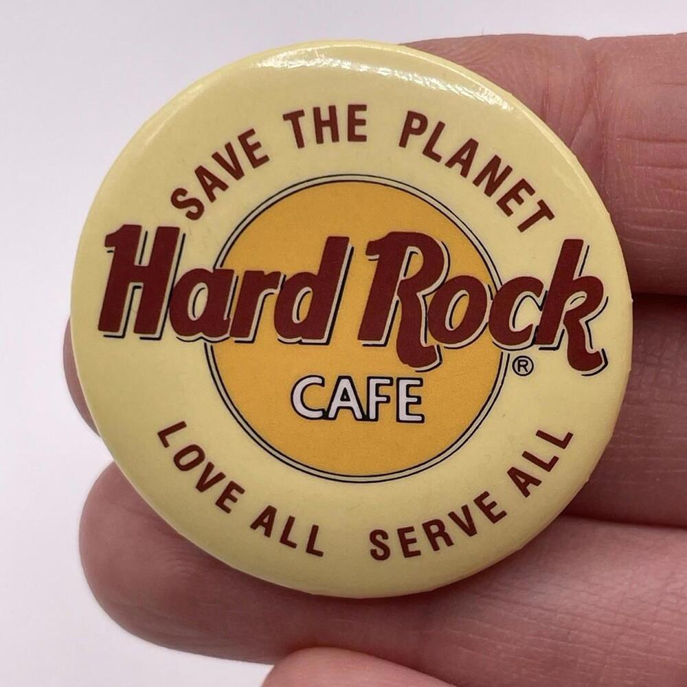 Vintage Hard Rock Cafe Pin Back Buttons LOT of 5 - Picture 7 of 7